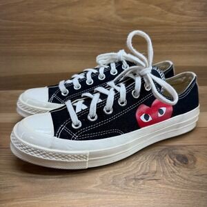 Converse Comme des Garcons Play Womens 8 Black Low Top Sneakers